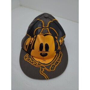 Disney Parks Mickey Mouse DJ Headphones Hat Cap Adult Men Women OSFM Gray Orange